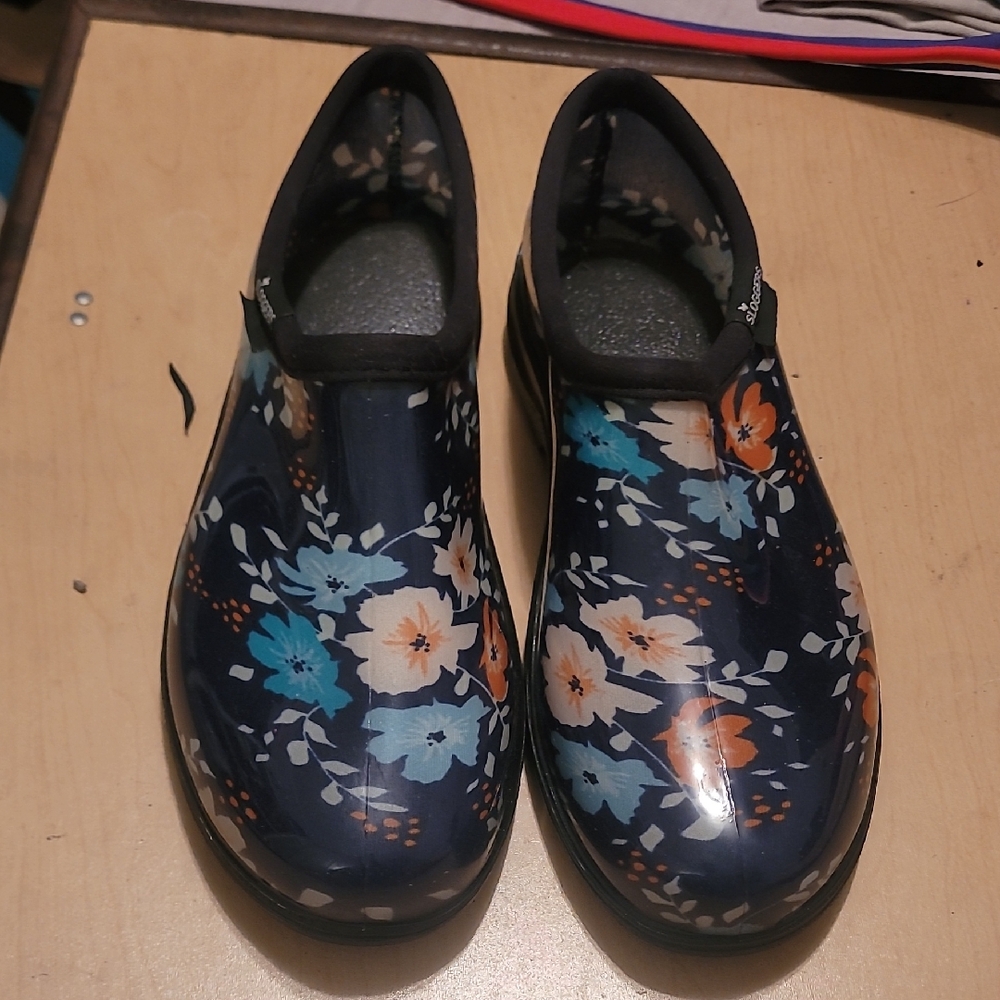 Sloggers Floral Women's Flats - Blue and Orange